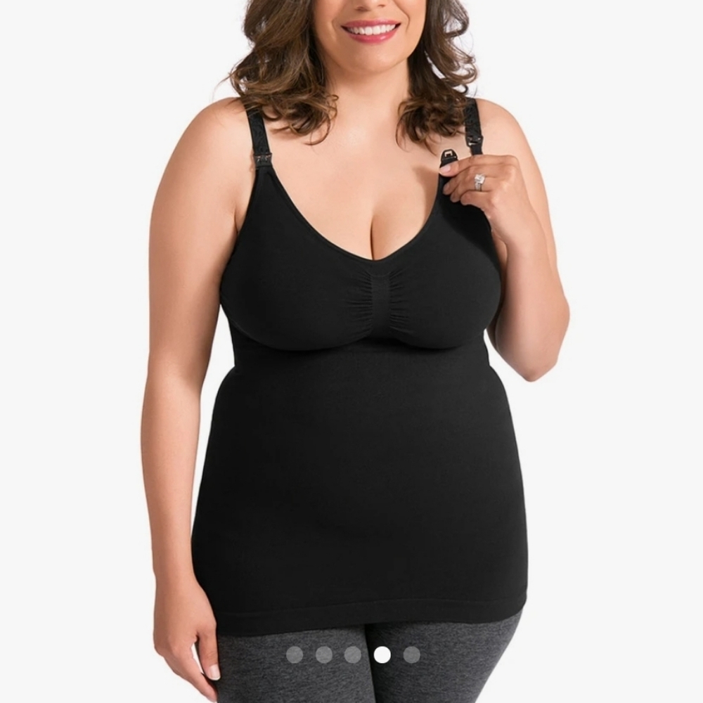 Kindred Bravely Simply Sublime Maternity & Nursing Bra Cami Tank Medium Black